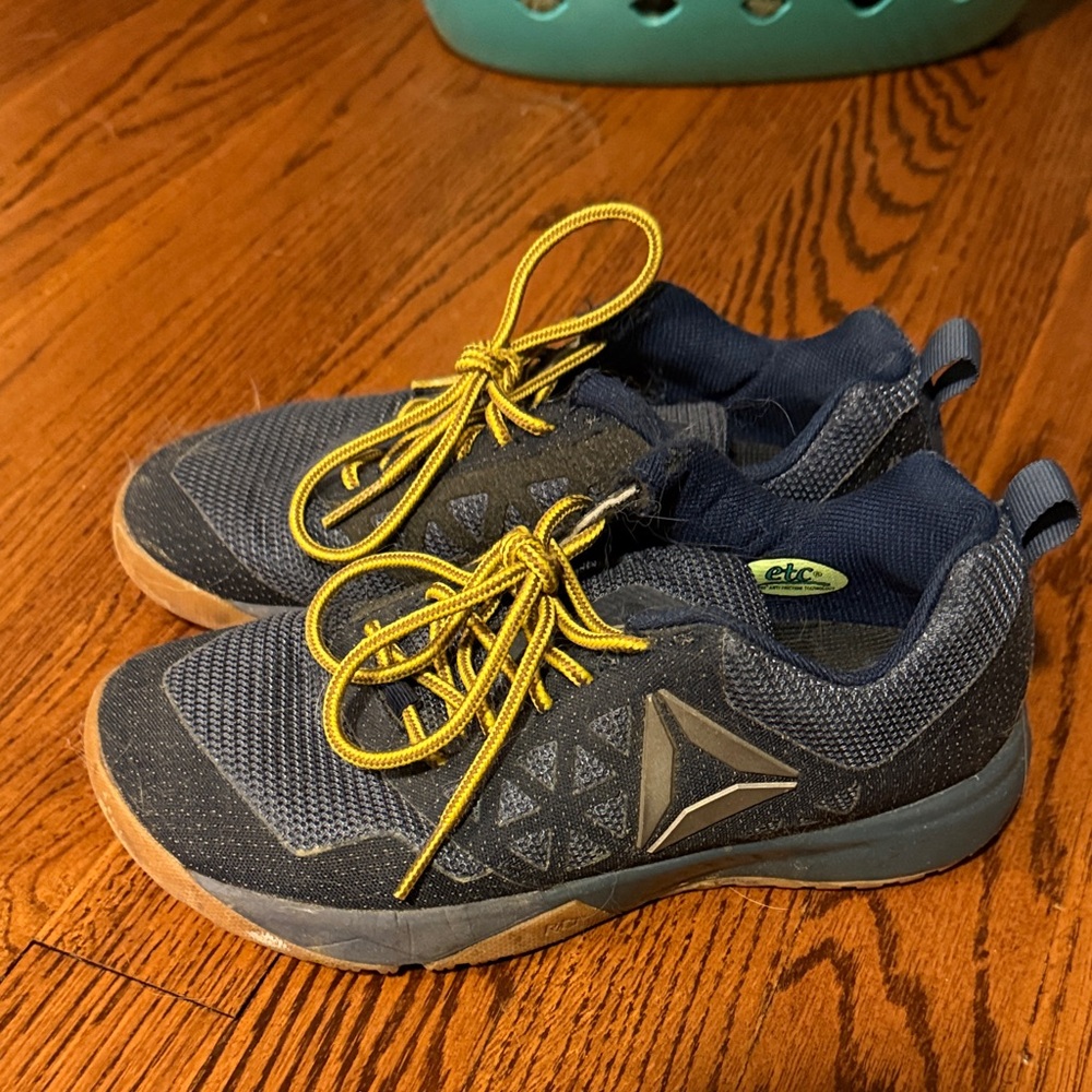 Reebok Navy and Yellow Athletic Shoes